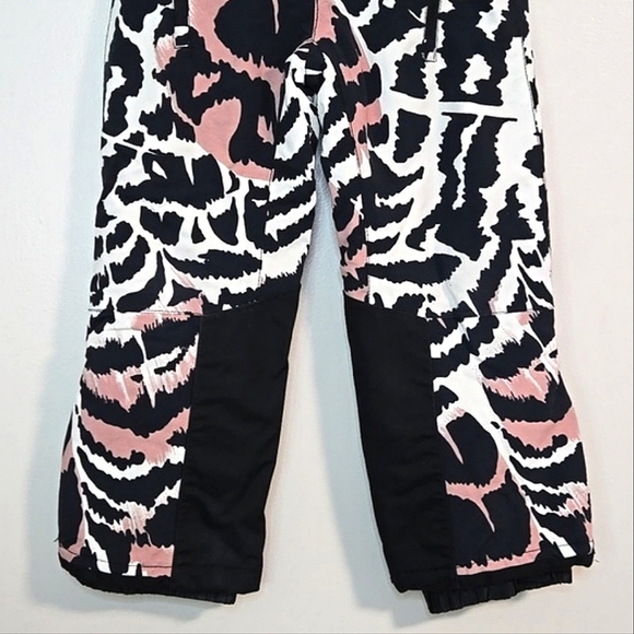 Molo Kids Pink/Black/Cream Animal Print Ski Pants, Size 122 EU (6-7 US) ~ VGUC - Picture 3 of 16
